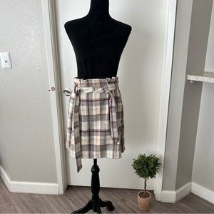 Have Women's Synthetic Wool Plaid Tartan Skirt Belted Size Medium